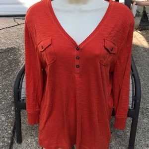 Chaps 3/4 Sleeves Top